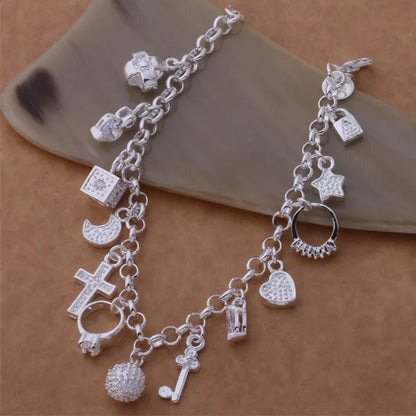 925 Sterling Silver Beaded Bracelet