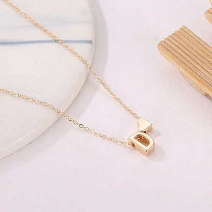 SUMENG Tiny Heart Initial Necklace