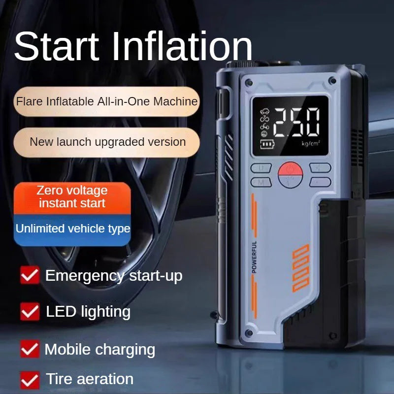 4-in-1 Car Jump Starter, Air Pump & Power Bank