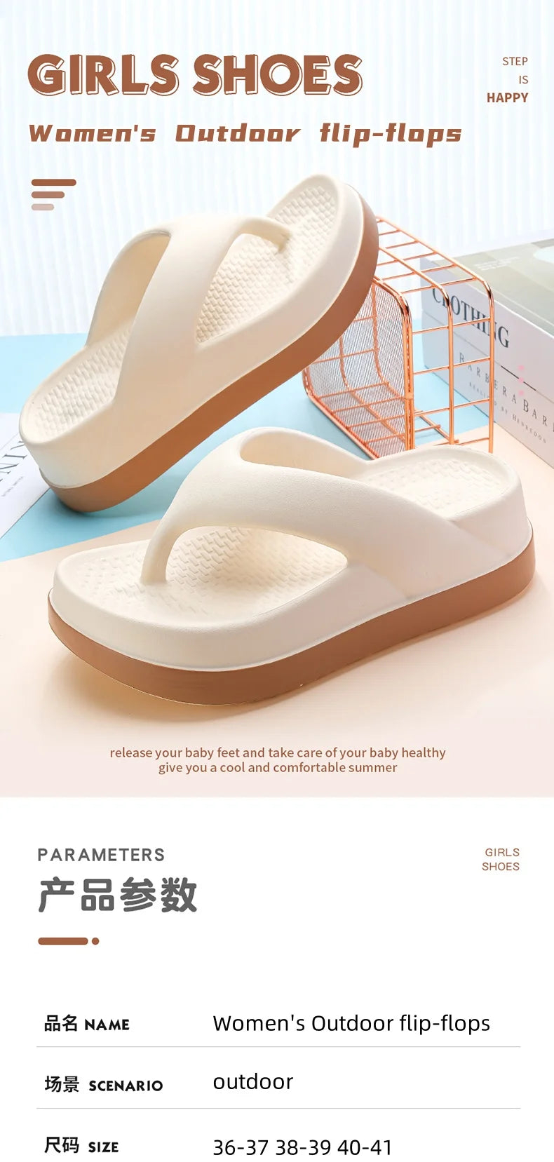 Trendy Platform Flip Flops