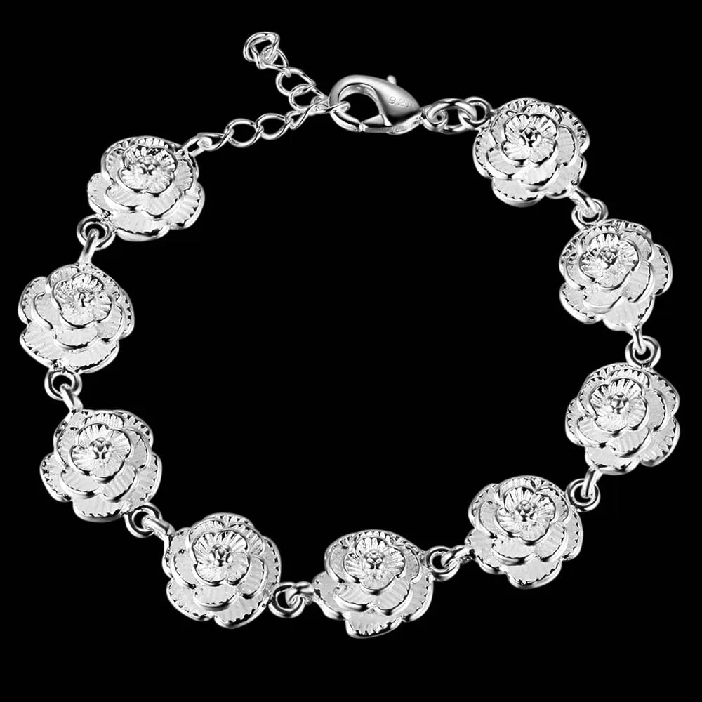 925 Sterling Silver Rope Chain Bracelet