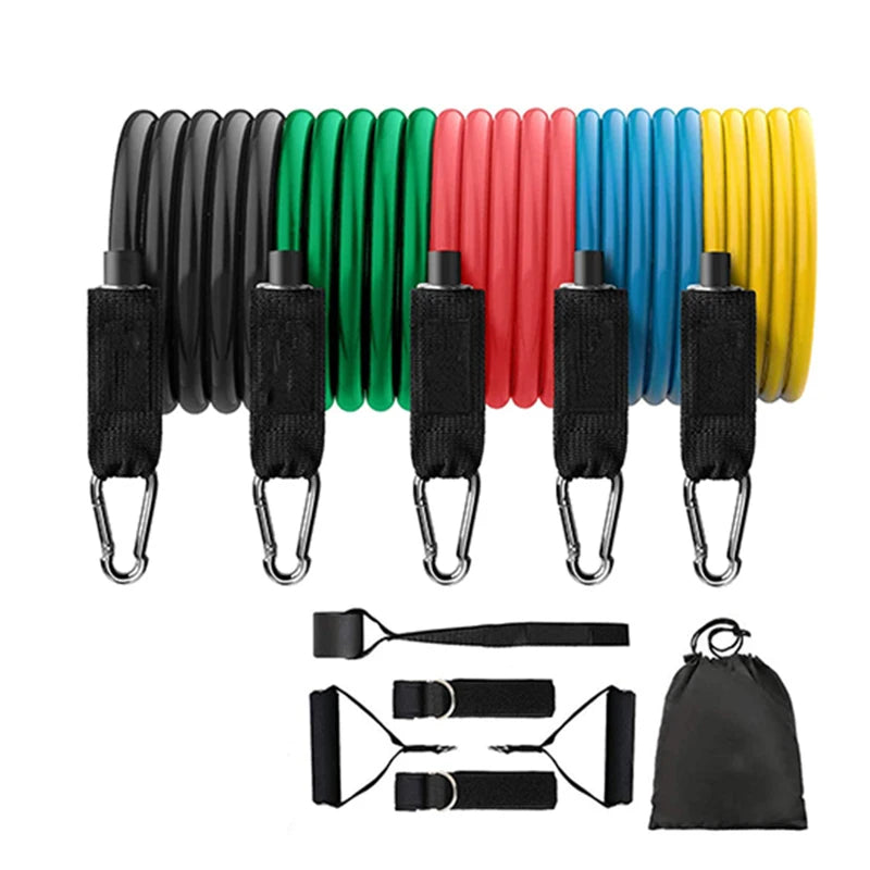 11PC Latex Resistance Bands Set